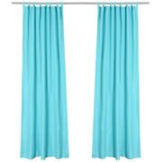 TheLAShop Tab Top Outdoor Patio Curtain, 54"W x 84"L 2ct/Pack, Bachelor Button Image