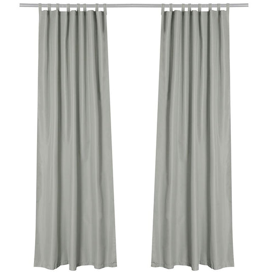 TheLAShop Tab Top Outdoor Patio Curtain, 54"W x 84"L 2ct/Pack