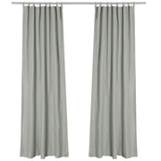 TheLAShop Tab Top Outdoor Patio Curtain, 54"W x 84"L 2ct/Pack, Gray Image