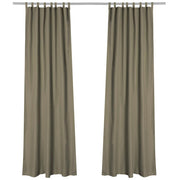 TheLAShop Tab Top Outdoor Patio Curtain, 54"W x 84"L 2ct/Pack, Brown Image