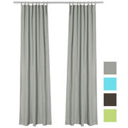 TheLAShop Tab Top Outdoor Patio Curtain, 54"W x 108"L 2ct/Pack Image