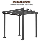 TheLAShop 10x8 ft Pergola Shade Cover with Weighted Rod Grommets Image