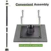 TheLAShop Shade Sail Post Pole Kit (Base Plate, D-Ring & Clamp) Image