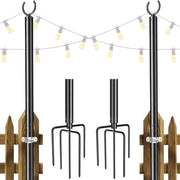 TheLAShop 10 ft Sun Shade Posts String Light Planter Poles 2ct/pk Image