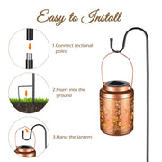 TheLAShop Waterproof Outdoor Solar Hanging Lanterns Set(2) Image