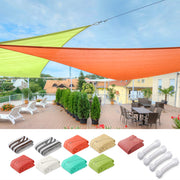 TheLAShop 20' Triangle Sun Shade Sail Patio Deck Outdoor Wind Tarp Image