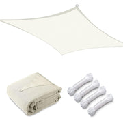 TheLAShop 13'x19' Rectangle Sun Shade Sail Outdoor Patio Canopy, Off White Image