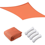 TheLAShop 16'x12' Rectangle Outdoor Sun Shade Sail Canopy, Orange Image