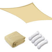 TheLAShop 16'x12' Rectangle Outdoor Sun Shade Sail Canopy, Desert Sand Image