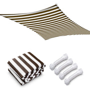 TheLAShop 20'x16' Rectangle Outdoor Sunshade Sail Patio, Brown White Image