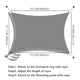 TheLAShop 20'x16' Rectangle Outdoor Sunshade Sail Patio Image