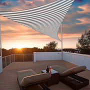 TheLAShop 22' Triangle Shade Sail Canopy for Patios Driveway, Gray White Image