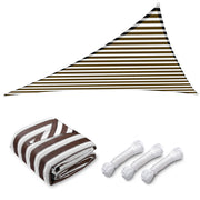 TheLAShop 22' Triangle Shade Sail Canopy for Patios Driveway, Brown White Image