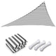 TheLAShop 25' Triangle Shade Sail Canopy for Patios Driveway, Gray White Image