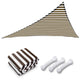 TheLAShop 25' Triangle Shade Sail Canopy for Patios Driveway, Brown White Image