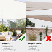 TheLAShop 25' Triangle Shade Sail Canopy for Patios Driveway, Off White Image