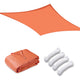 TheLAShop 7'x13' Rectangle Sun Sail Shade Canopy, Orange Image