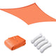 TheLAShop 8'x12' Rectangle Sun Sail Shade Canopy, Orange Image