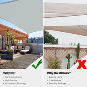 TheLAShop 23'x22' Rectangle Driveway Shade Sail Patios Image