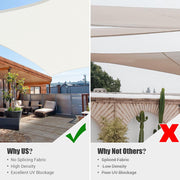 TheLAShop 23'x22' Rectangle Driveway Shade Sail Patios, Off White Image