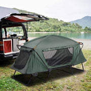 TheLAShop Single Cot Tent Camp Bed Tent Rain Fly Green Image