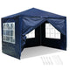 TheLAShop 10 x 10 Canopy Wedding Party Tent 4 Sidewalls Screen, Blue Image