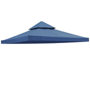 TheLAShop 10x10 ft Dual-tier Gazebo Canopy Replacement Top, Blue Image