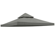 TheLAShop 10x10 ft Dual-tier Gazebo Canopy Replacement Top, Grey Image