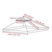 TheLAShop 10x10 ft Dual-tier Gazebo Canopy Replacement Top Image