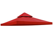 TheLAShop 10x10 ft Dual-tier Gazebo Canopy Replacement Top, Red Image