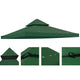 TheLAShop 10x10 ft Gazebo 2-Tier Replacement Canopy, Forest Green Image