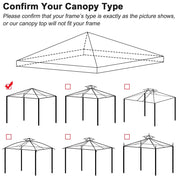 TheLAShop 10x10 ft Garden Canopy Gazebo Top Replacement, Brown Image