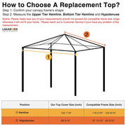 TheLAShop 10x10 ft Garden Canopy Gazebo Top Replacement Image