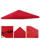 TheLAShop 10x10 ft Patio Gazebo Top Canopy Replacement, Red Image