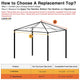 TheLAShop 10x10 ft Patio Gazebo Top Canopy Replacement Image