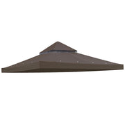 TheLAShop 12x12 ft Garden Gazebo Replacement Canopy Top Brown (11.4'x11.4') Image