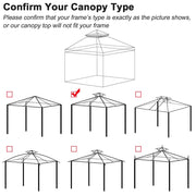 TheLAShop 10x10 ft Gazebo Top Replacement with Netting Ivory Image