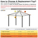 TheLAShop 10x10 ft Madaga Replacement Canopy Gazebo Top Image