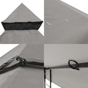 TheLAShop 8x8 ft Gazebo Canopy Top Replacement Gray Image