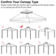 TheLAShop 10x10 ft Waterproof Gazebo Canopy Top Replacement Gray Image