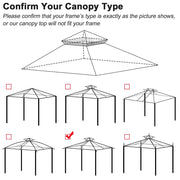 TheLAShop 10x10 ft 2-tier Madaga Gazebo Canopy Replacement (10'7"x10'7") PA Image