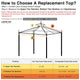 TheLAShop 10x10 ft 2-tier Gazebo Top Canopy Replacement w/ Edge Image