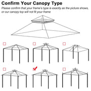 TheLAShop 12x12ft 2-Tier Canopy Replacement for Harbor Gazebo GFS01250A Image