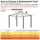 TheLAShop 12x12ft 2-Tier Canopy Replacement for Harbor Gazebo GFS01250A Image