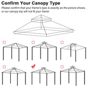 TheLAShop 2-Tier Canopy Replacement for 12'x10' Frame Image