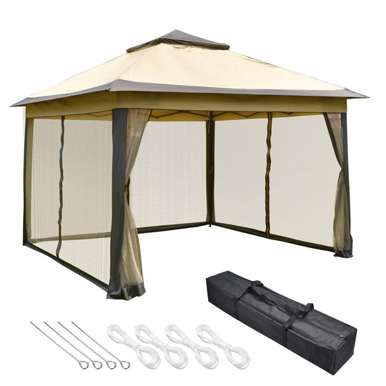 TheLAShop 11x11 ft Pop Up Gazebo with Netting UV30+