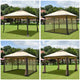 TheLAShop 11x11 ft Pop Up Gazebo with Netting UV30+ Image