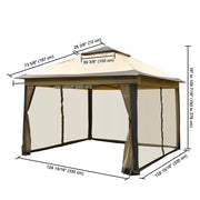 TheLAShop 11x11 ft Pop Up Gazebo with Netting UV30+ Image