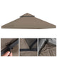 TheLAShop 10x10ft 2-Tier Canopy Replacement Top for Petpvilit Gazebo, Brown Image