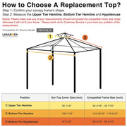 TheLAShop 10x10ft 2-Tier Canopy Replacement Top for Petpvilit Gazebo Image